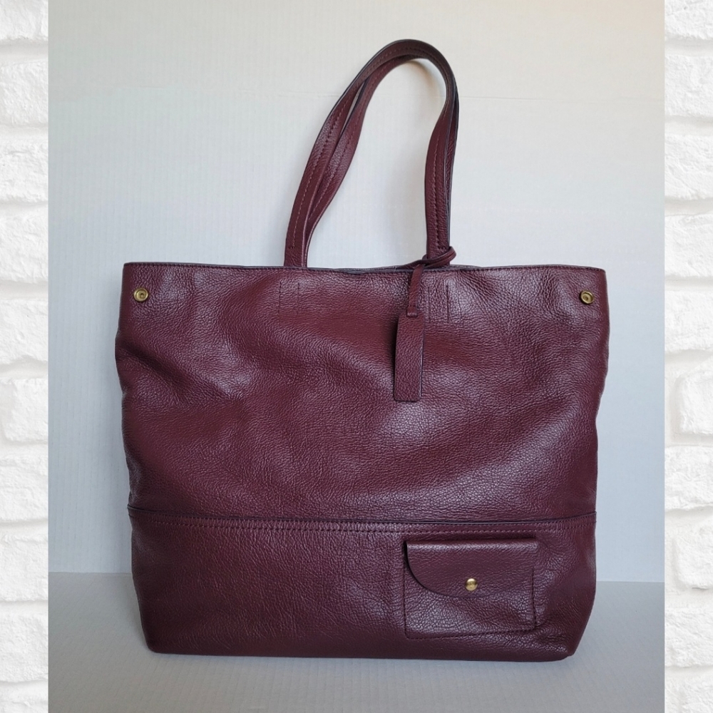 J.CREW Women's Tote | Large Women's Commuter Tote | Burgundy